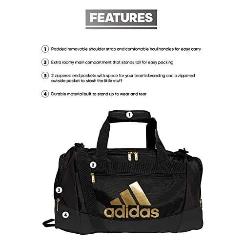 adidas Unisex Defender 4.0 Gym Duffel Bag for Men and Women | Water-Resistant, Spacious, Durable thumbnail 2