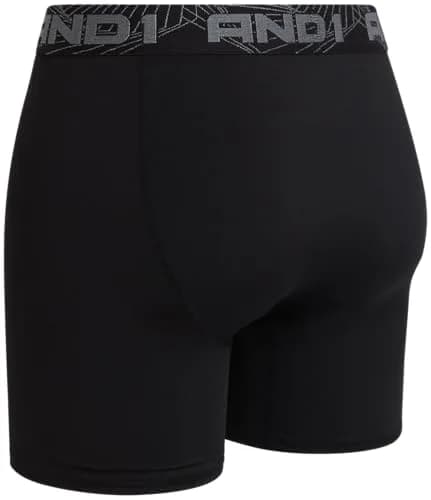 AND1 Mens Boxer Briefs - 6 Pack Platinum Performance with Fly Pouch 6" Inseam X-Large Black thumbnail 7