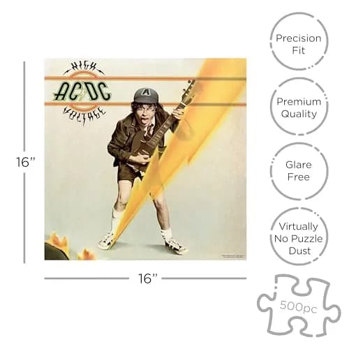 RockSaws AC/DC High Voltage 500 Piece Jigsaw Puzzle for Adults | Album Cover Art Collectible Music Puzzle 16"x16" thumbnail 2