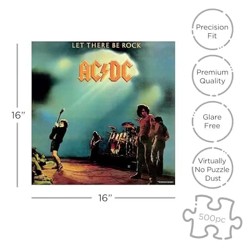 RockSaws AC/DC Let There Be Rock 500 Piece Jigsaw Puzzle | Classic Rock Album Cover for Adults & Collectors thumbnail 2