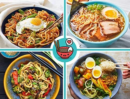 Practimondo 4 Noodle Bowls Set - large 32oz ramen bowl for authentic Asian cuisine with dipping bowls, spoons, chopsticks & stands thumbnail 5