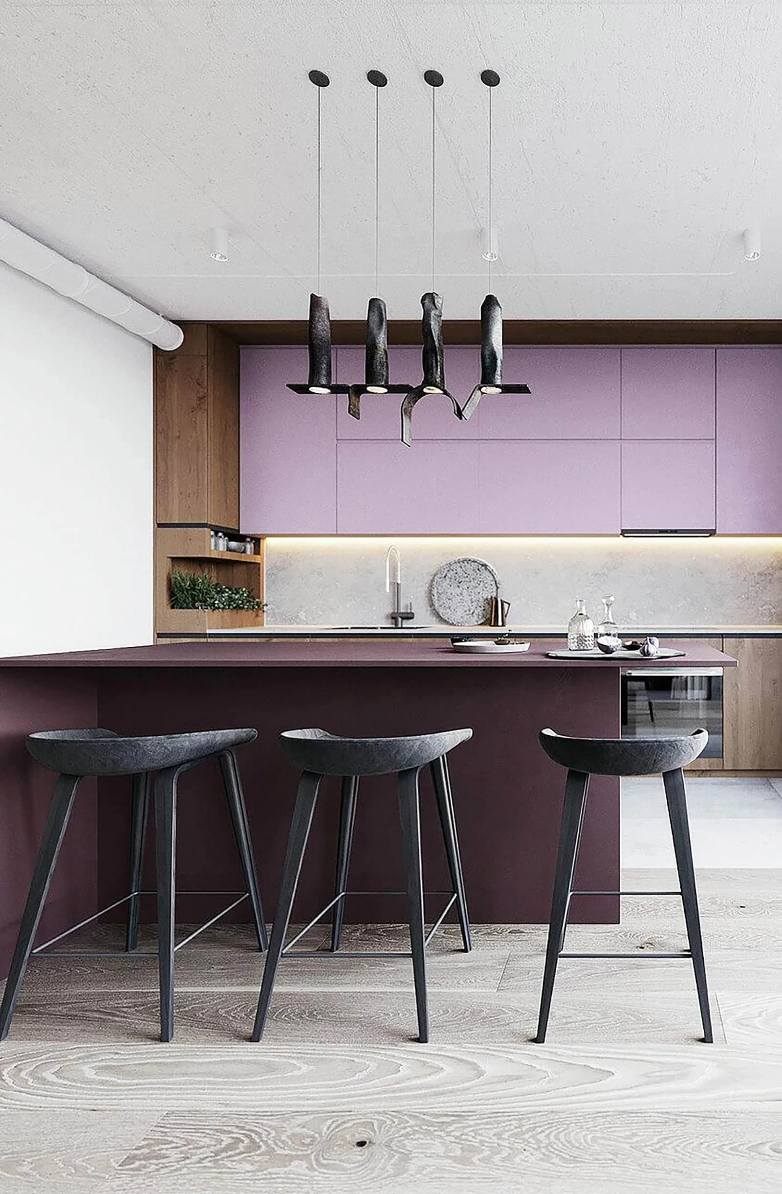 Dimoon Purple Peel and Stick Wallpaper 45.5cm (17.7") x 300cm (118") | Renter-Friendly Textured Vinyl Roll - view 5