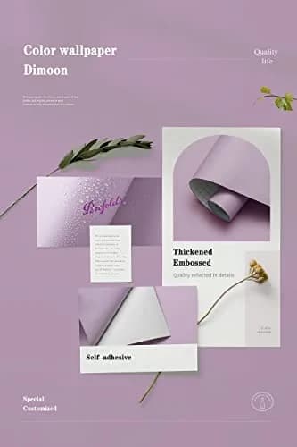 Dimoon Purple Peel and Stick Wallpaper 45.5cm (17.7") x 300cm (118") | Renter-Friendly Textured Vinyl Roll thumbnail 3