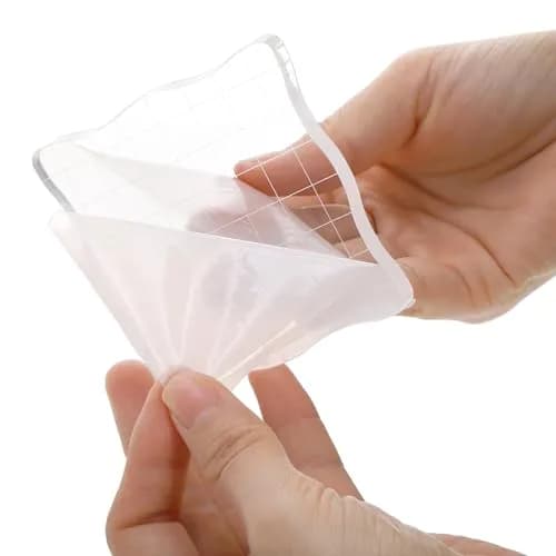 Suwimut 12 Pieces Acrylic Stamp Blocks with Grid Lines | Assorted Sizes for Crafting & Scrapbooking thumbnail 5