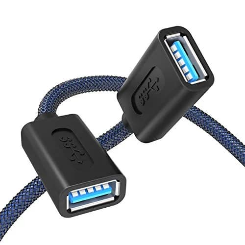 ANDTOBO USB 3.0 Female to Female Extension Cable 3.3Ft Navy | SuperSpeed Data Transfer thumbnail 1