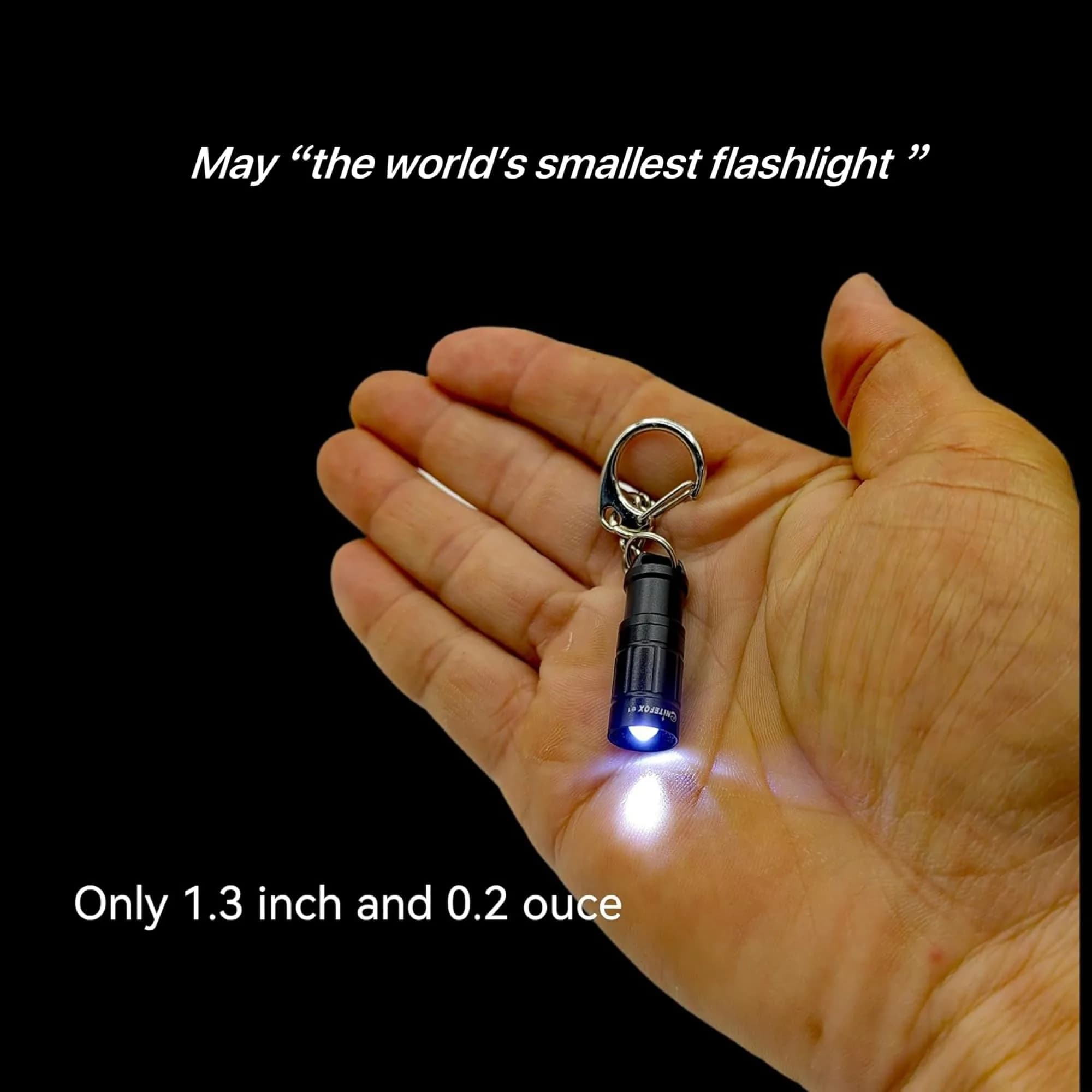 Nitefox e1 Micro Keychain Flashlight 3.3cm (1.3in) | World's Smallest EDC Light - view 2