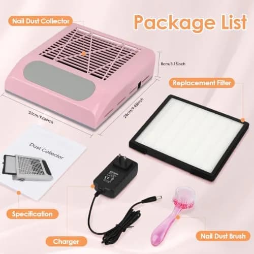 CoFashion Nail Dust Collector for Acrylic Nails 80W Adjustable Vacuum Machine | Powerful Dust Extraction for Manicure thumbnail 6