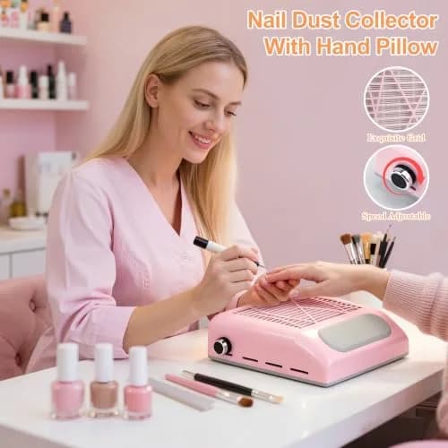 CoFashion Nail Dust Collector for Acrylic Nails 80W Adjustable Vacuum Machine | Powerful Dust Extraction for Manicure thumbnail 2