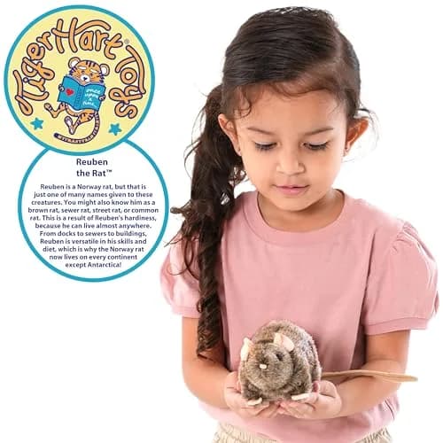 TigerHart Reuben The Rat Stuffed Animal Plush Mouse 17.78cm (7in) | ASTM-Tested & BPA-Free thumbnail 2