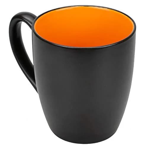 Foraineam Matte Black Porcelain Coffee Mugs 480ml (16 Fl Oz) Set of 6 | Large Ceramic Restaurant Drinking Cups thumbnail 4
