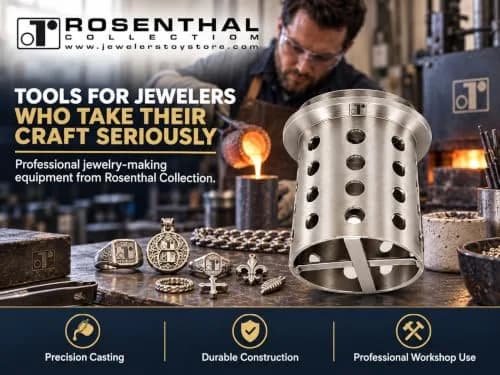 Rosenthal Collection Perforated Stainless Steel Casting Flask 7.6cm x 10.2cm | Precision Vacuum Jewelry Casting Tool thumbnail 8