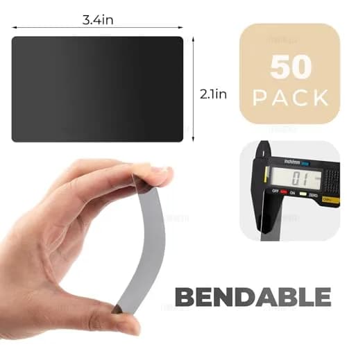 AUEAR Black Metal Business Cards 50 Pack | DIY Laser Engraving Ready thumbnail 7
