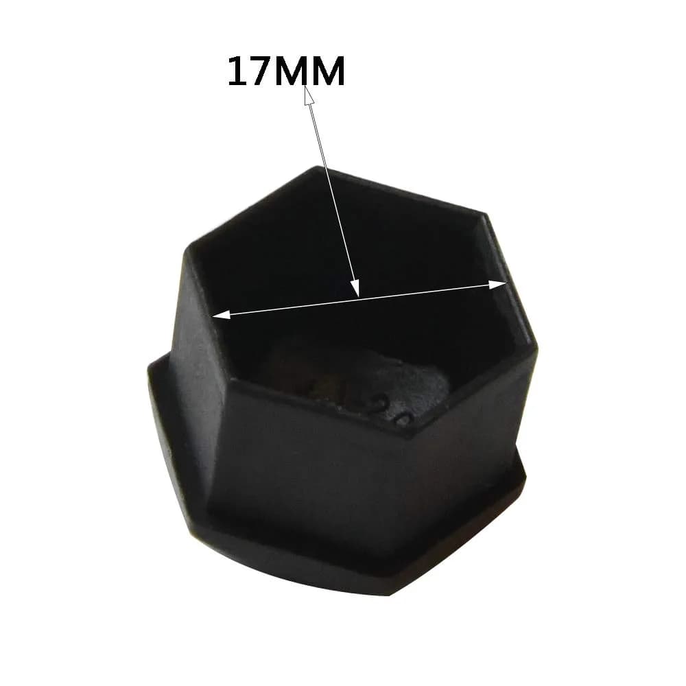 FiveEyes Black 17mm Wheel Lug Nut Covers Set with Removal Tool | 20pcs Bolt Caps for Audi BMW Mercedes thumbnail 2