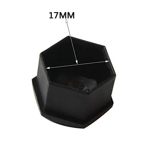 FiveEyes Black 17mm Wheel Lug Nut Covers Set with Removal Tool | 20pcs Bolt Caps for Audi BMW Mercedes thumbnail 2