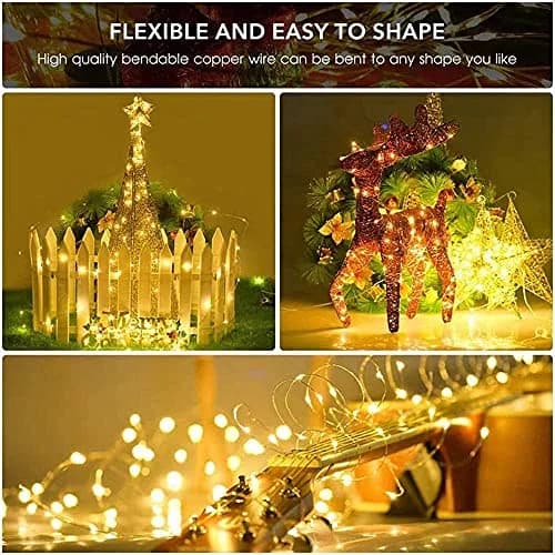 Lezonic Solar Fairy Lights 2 Pack 240 LED Warm White | Waterproof Outdoor Copper Wire String Lights thumbnail 6
