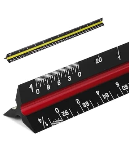 Mr. Pen Architectural Scale Ruler 12 inch (30 cm) Black | Precision Drafting Tool for Architects thumbnail 1