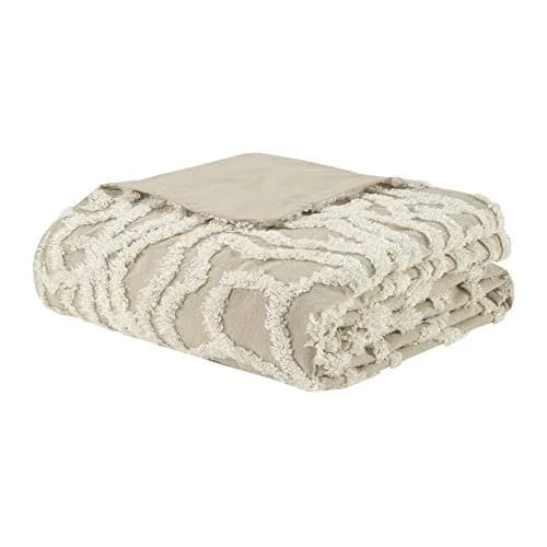 Madison Park Cotton Chenille Tufted Taupe King Duvet Cover Set | All Season, OEKO-TEX Certified, 100% Cotton (104"x92") thumbnail 6