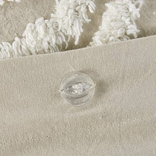 Madison Park Cotton Chenille Tufted Taupe King Duvet Cover Set | All Season, OEKO-TEX Certified, 100% Cotton (104"x92") thumbnail 7