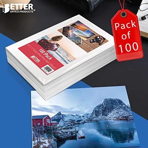 Better Office Products Glossy Photo Paper 8.5 x 11 Inch | 200 gsm, 100 Sheets, Photo Print Quality thumbnail 6