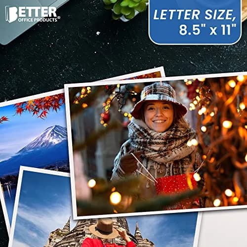 Better Office Products Glossy Photo Paper 8.5 x 11 Inch | 200 gsm, 100 Sheets, Photo Print Quality thumbnail 2