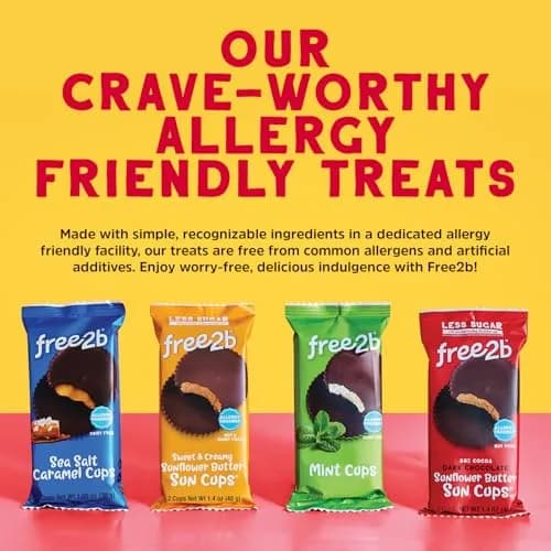 Free 2b Sunflower Butter Mini Sun Cups 4.2 oz Pack of 3 | Allergy Friendly, Dark Chocolate thumbnail 4