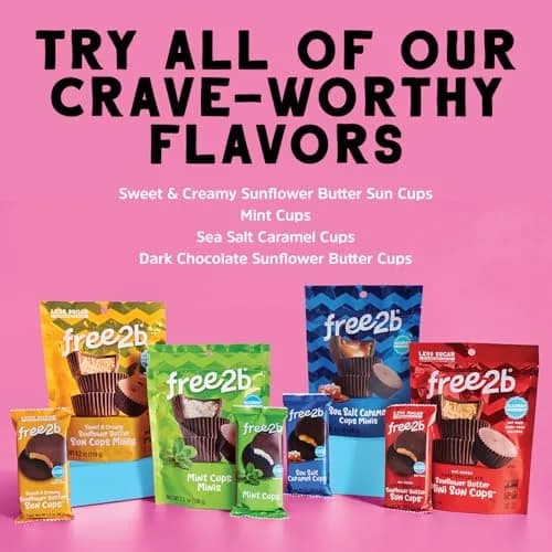Free 2b Sunflower Butter Mini Sun Cups 4.2 oz Pack of 3 | Allergy Friendly, Dark Chocolate thumbnail 5