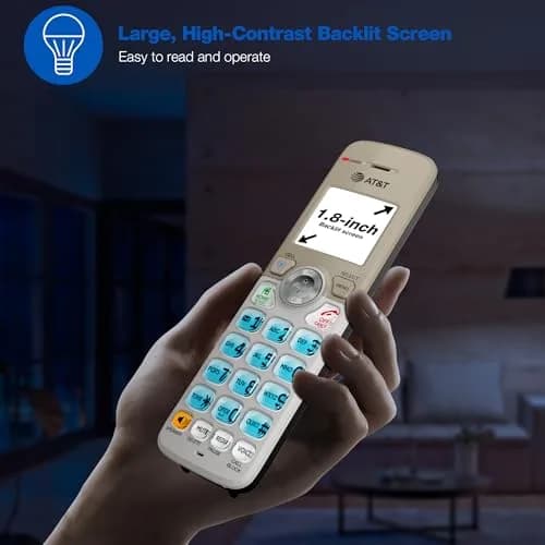 AT&T DL72219 DECT 6.0 2-Handset Cordless Phone with Connect to Cell & Call Blocking | 1.8" Backlit Display thumbnail 6