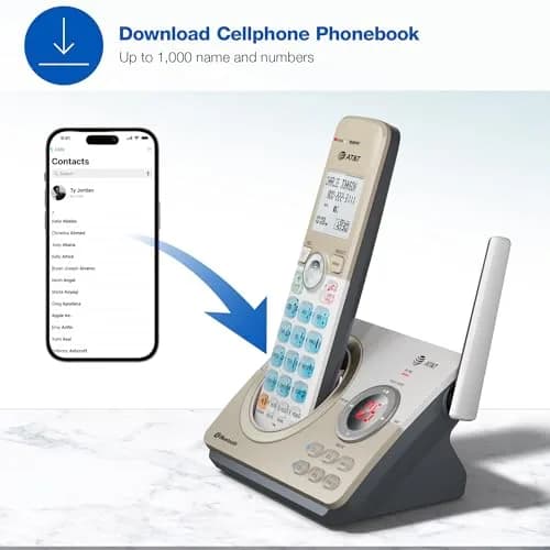 AT&T DL72219 DECT 6.0 2-Handset Cordless Phone with Connect to Cell & Call Blocking | 1.8" Backlit Display thumbnail 8