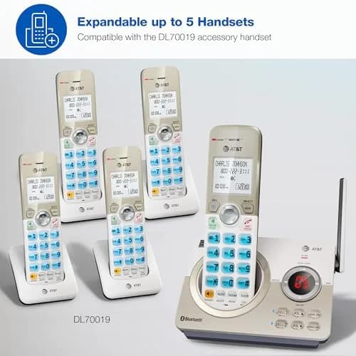 AT&T DL72219 DECT 6.0 2-Handset Cordless Phone with Connect to Cell & Call Blocking | 1.8" Backlit Display thumbnail 9