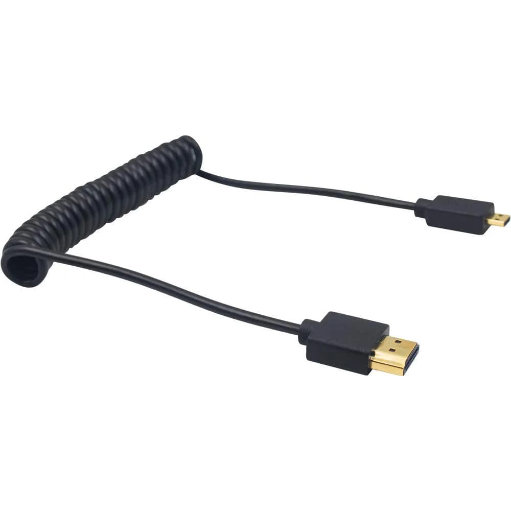 Duttek Micro HDMI to HDMI Coiled Cable 1.2m (4ft) | 4K@60Hz Ultra-Slim Adapter for Cameras, Raspberry Pi, GoPro - view 8