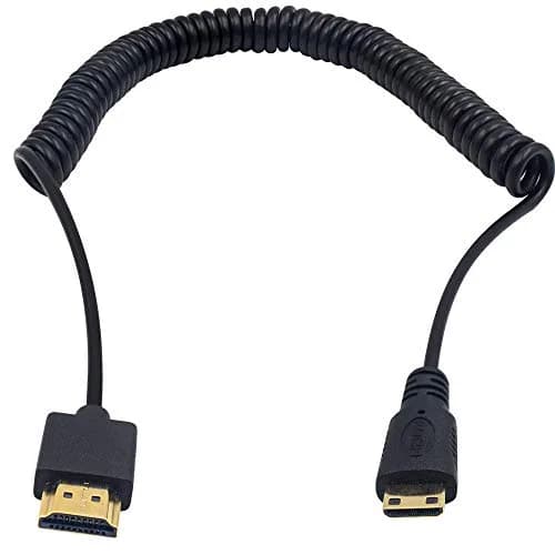 Duttek Ultra-Thin Mini HDMI to HDMI Coiled Cable 2.5M (8FT) | Supports 4K@60Hz, 1080p, 3D thumbnail 1