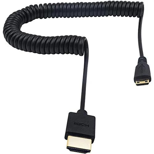 Duttek Ultra-Thin Mini HDMI to HDMI Coiled Cable 2.5M (8FT) | Supports 4K@60Hz, 1080p, 3D thumbnail 8