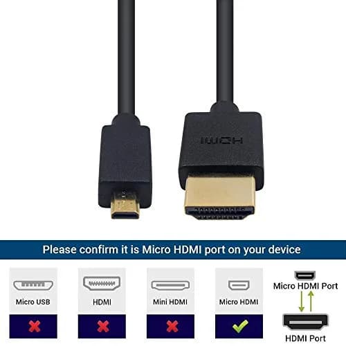 Duttek Extreme Thin Coiled Micro HDMI to HDMI Cable 1.8M (6FT) | 4K@60Hz, 18Gbps, ARC thumbnail 2
