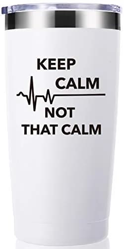 momocici Keep Calm Not That Calm 20 oz Travel Mug | Appreciation Gift for Doctor & Nurse thumbnail 1