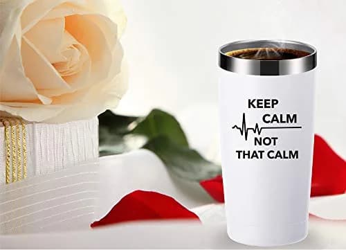 momocici Keep Calm Not That Calm 20 oz Travel Mug | Appreciation Gift for Doctor & Nurse thumbnail 4