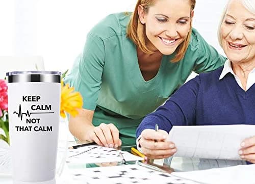 momocici Keep Calm Not That Calm 20 oz Travel Mug | Appreciation Gift for Doctor & Nurse thumbnail 5