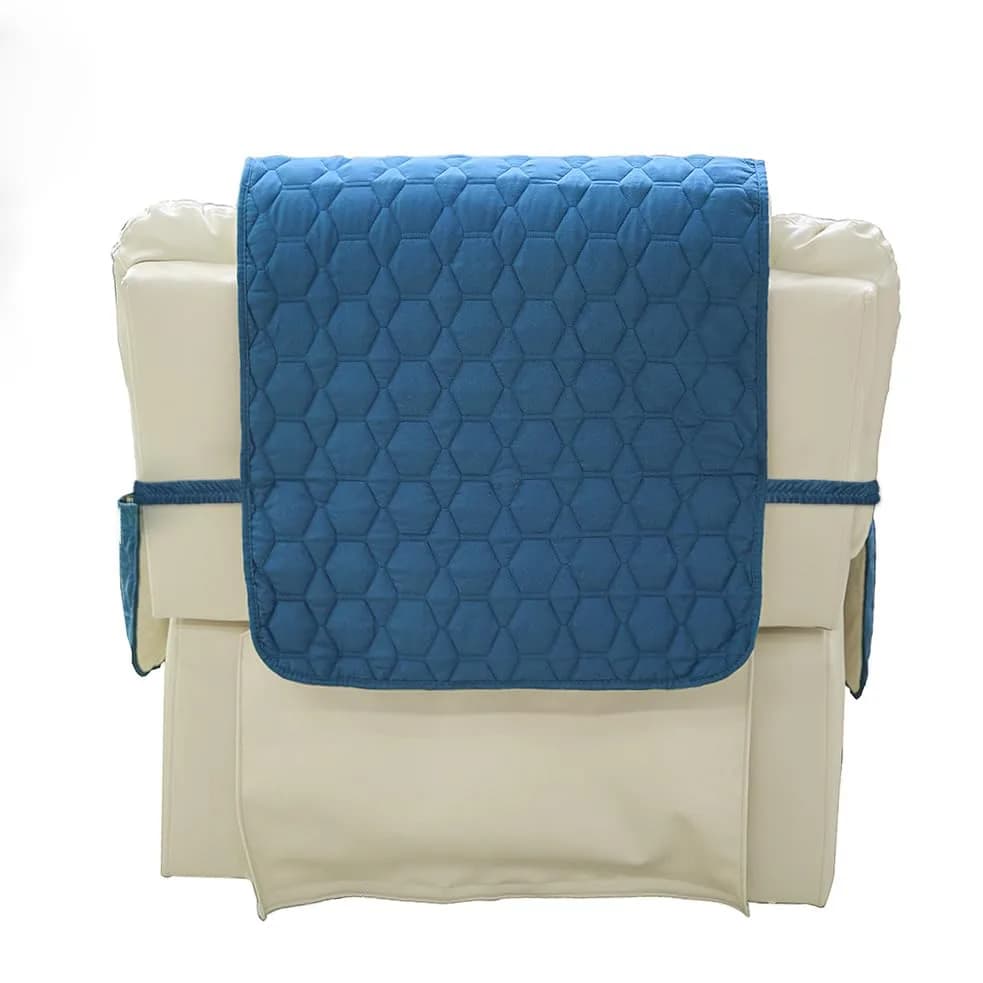 RBSC Home Recliner Chair Cover 30 Inches Peacock Blue Waterproof | Washable Furniture Protector thumbnail 6