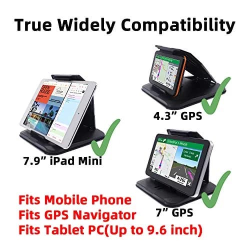iSaddle Universal Dashboard GPS Phone Tablet PC Navigation Mount Holder with Silica Gel Base, Black (15.8cm x 15.8cm) thumbnail 2