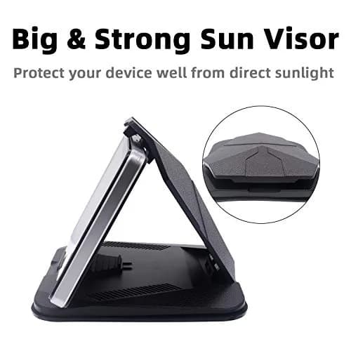 iSaddle Universal Dashboard GPS Phone Tablet PC Navigation Mount Holder with Silica Gel Base, Black (15.8cm x 15.8cm) thumbnail 4