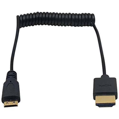 Duttek 4K Mini HDMI to HDMI Coiled Cable 1.2m (4ft) | Supports 4K@60Hz, 18Gbps thumbnail 1