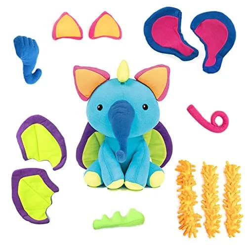 Educational Insights Mixaroo Stuffed Animal for Creative Play & Learning (Medium, Multi, Plush) thumbnail 1