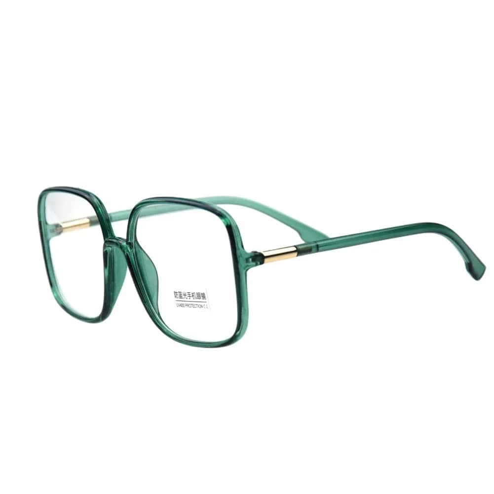 Shiratori Blue Light Blocking Glasses Oversized Nerd Frame | UV400 Anti Blue Ray for Women