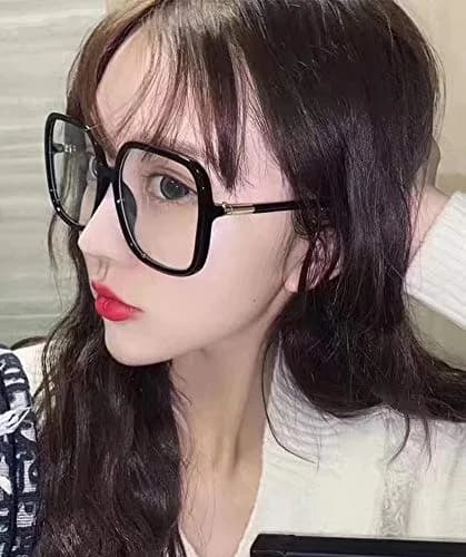 Shiratori Blue Light Blocking Glasses Big Frame Retro Style UV400 Protection | Anti Blue Ray Computer Glasses for Women thumbnail 5