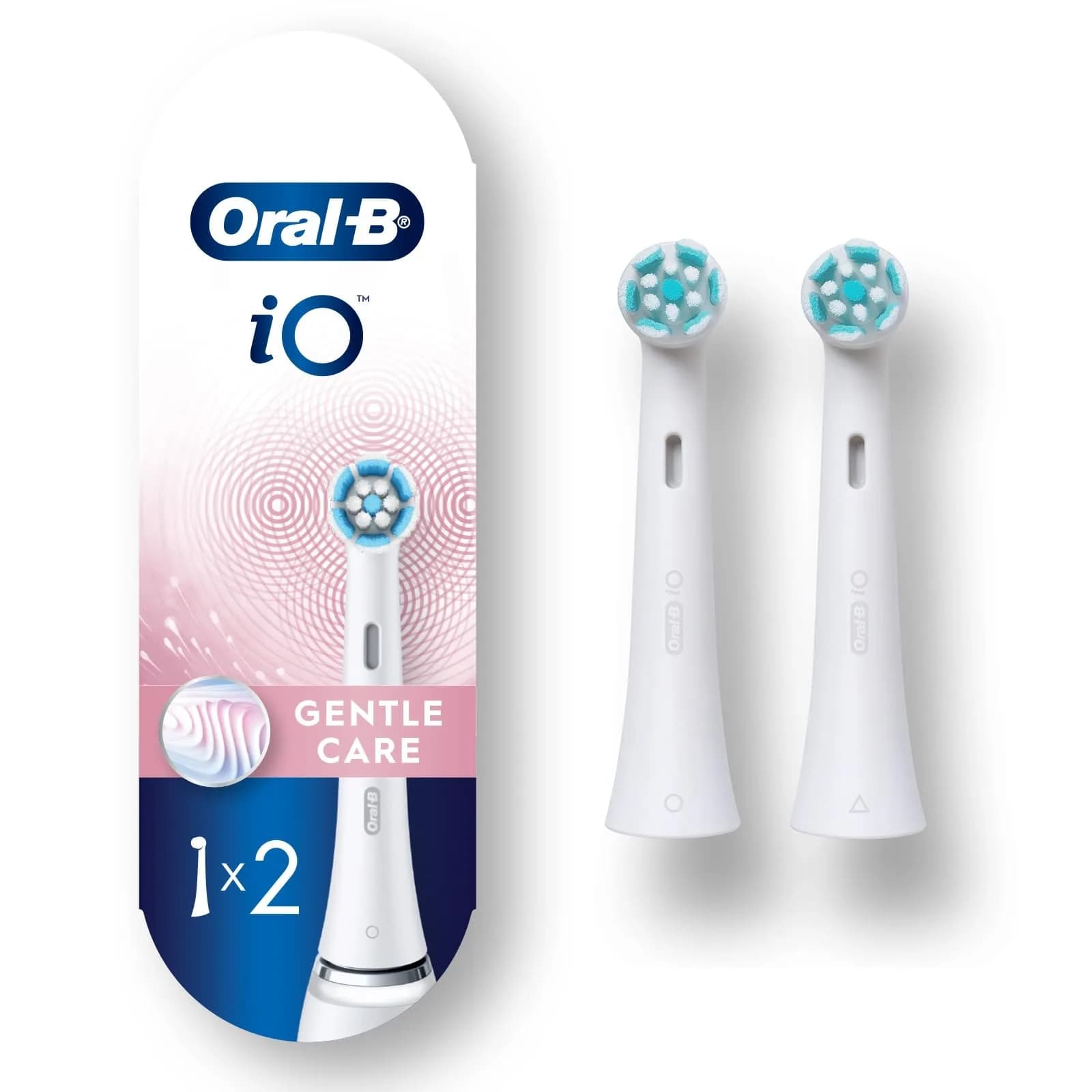 Oral-B iO Series Gentle Care Electric Toothbrush Replacement Brush Heads 2 Count (0.04 lb) | Dentist Recommended for Sensitive Gums - main product image