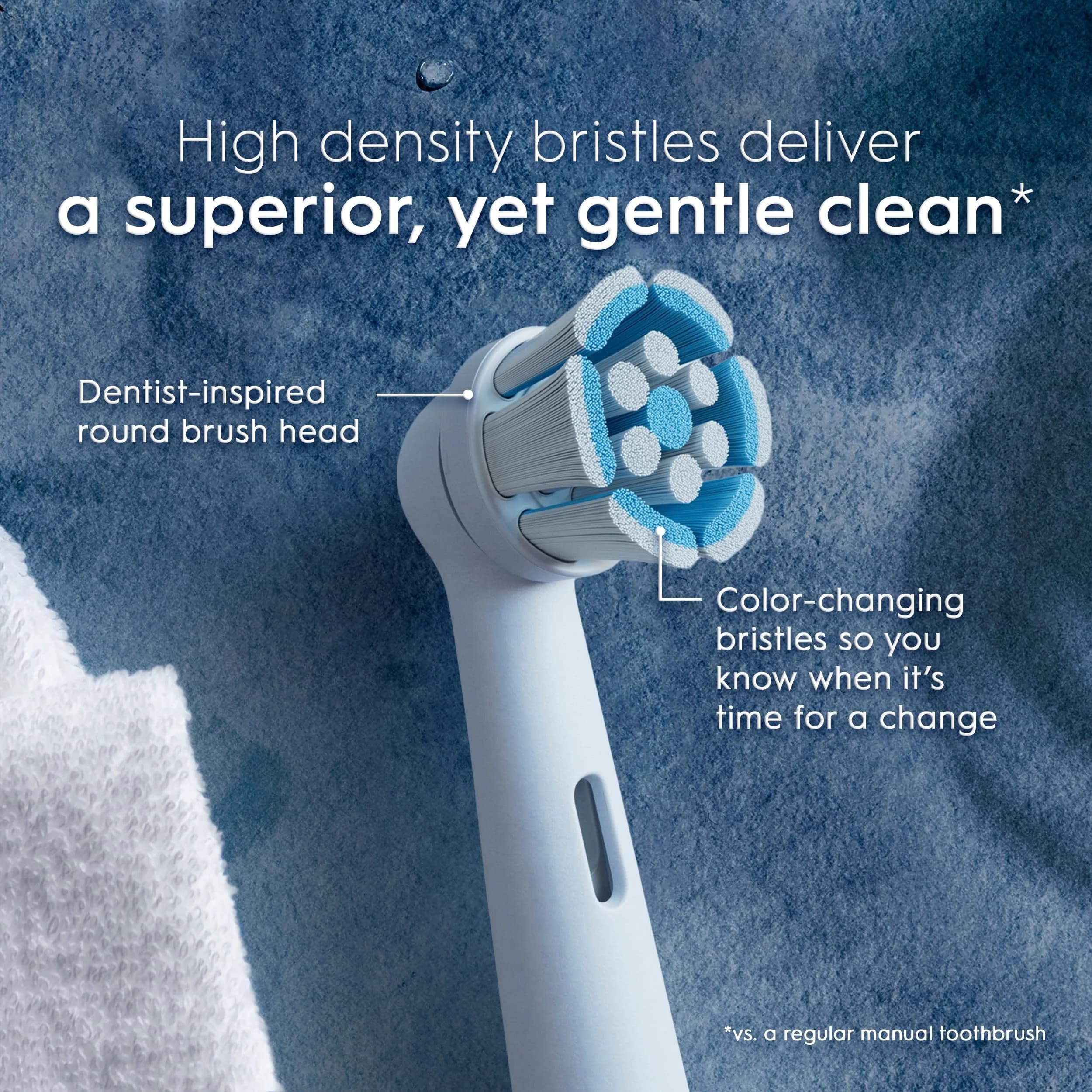 Oral-B iO Series Gentle Care Electric Toothbrush Replacement Brush Heads 2 Count (0.04 lb) | Dentist Recommended for Sensitive Gums - view 2