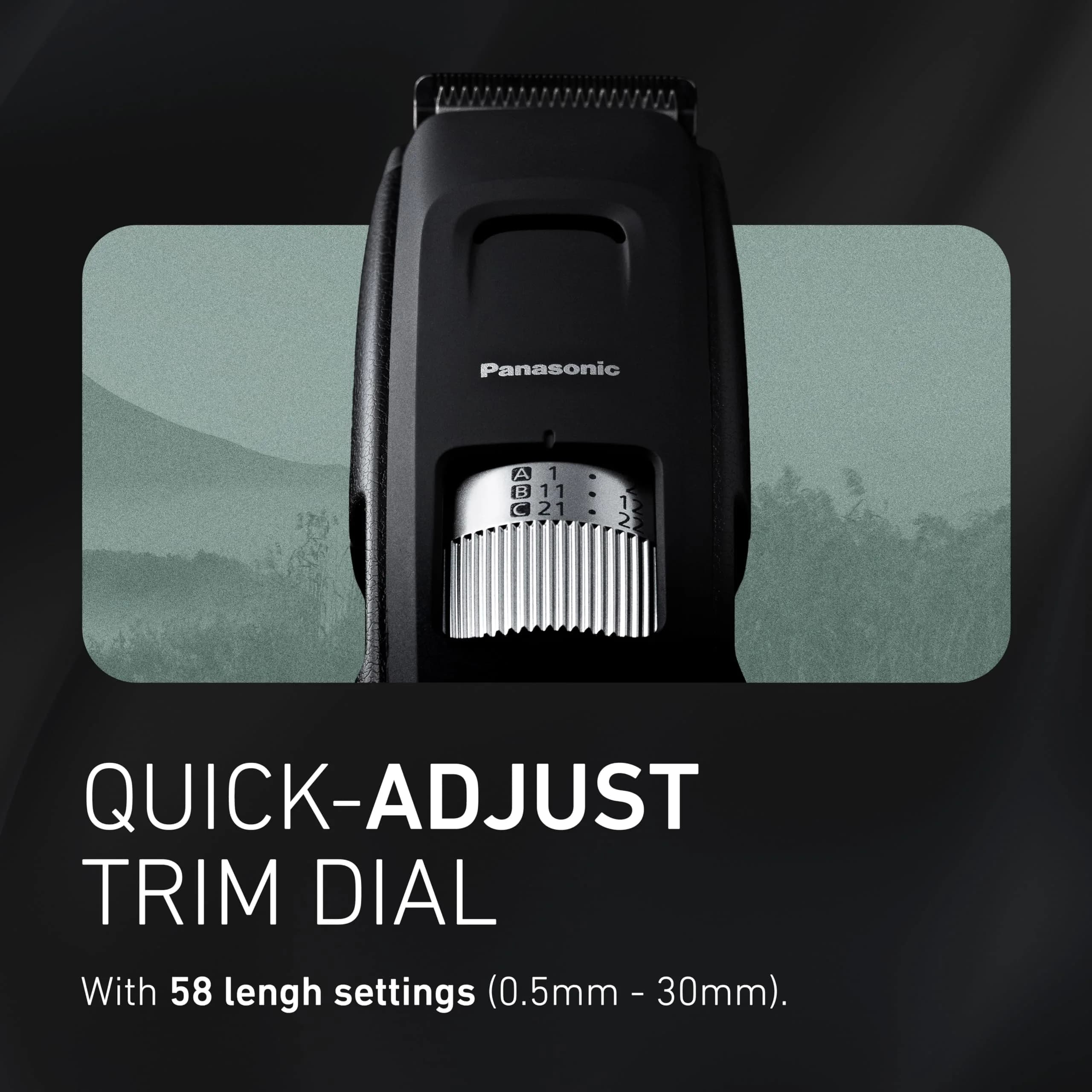 Panasonic ER-GB96-K Beard Trimmer for Men, 0.5mm-30mm Length Settings | Corded or Cordless Use - view 3