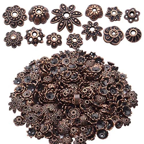 BronaGrand Bead Caps 100g Antique Copper | Metal Jewelry Spacers for Crafting thumbnail 1