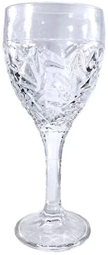 Amlong Crystal Engraved Cut Crystal Wine Glasses Set of 6 | 177ml (6 fl oz) Lead-Free Glassware thumbnail 3