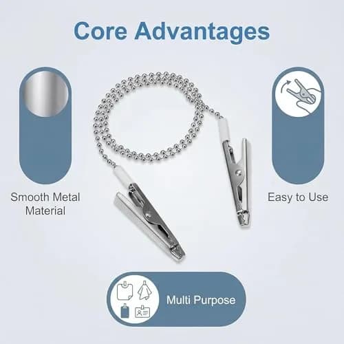 NARAMAX Silver 3 pcs Body Strap | Adjustable Reusable Bib Clips for Adults & Seniors thumbnail 3
