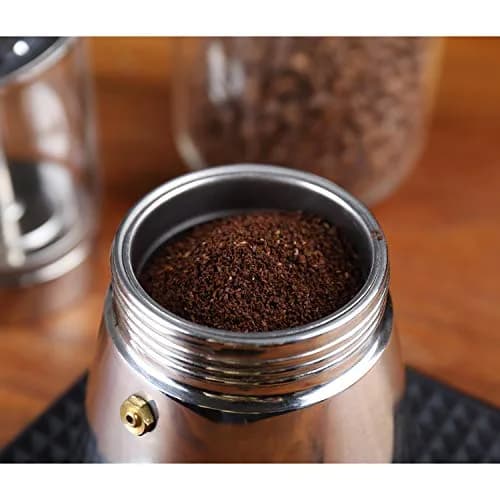 Geesta 6 Cup Stainless Steel Stovetop Espresso Moka Pot | 240ml (8.5oz) for Rich Coffee thumbnail 5